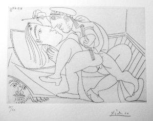 raphael and la fornarina etching pablo picasso 1968